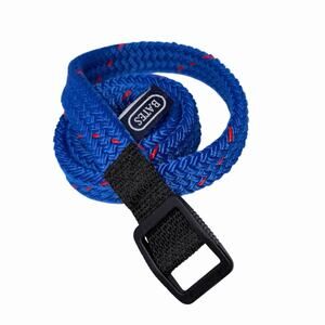 Y2K Blue Braided Rope Belt Adjustable Made in USA Skater Surf Nautical Grunge
